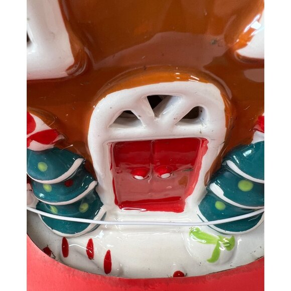 Lighted Christmas Gingerbread House Decor With Colorful Lights & Peppermint Acce - Picture 7 of 10
